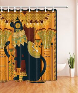 Egyptian Style Cat Shower Curtain