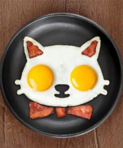 Cocked Egg With Cat Face Silicone Mold