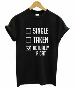 Black Cat T-shirt Actually a cat