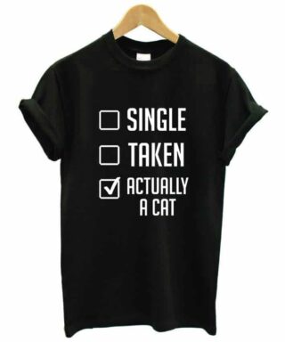 Black Cat T-shirt Actually a cat