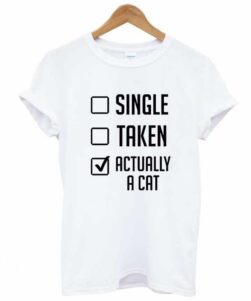 White Cat T-shirt Actually a cat