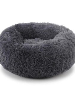 Large fluffy cat bed grey colour