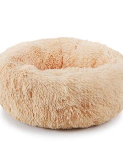 Large Beige Colour Fluffy Cat bed