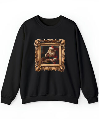 cat christmas sweatshirt black