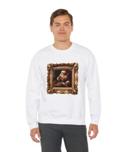 white cat christmas sweatshirt
