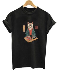sushi cat t-shirt black