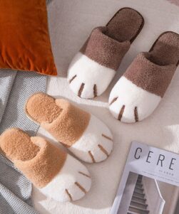 Cute Cat Paw Slippers Two Pairs