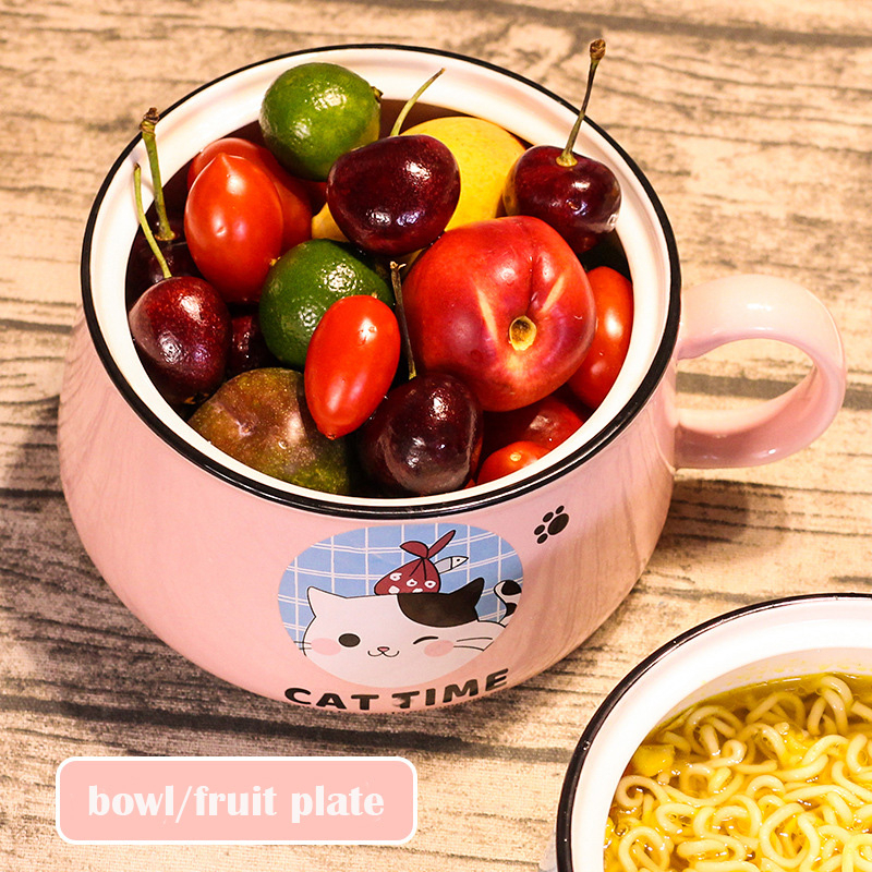 Cat Ramen Bowl With Lid 37oz Catastic
