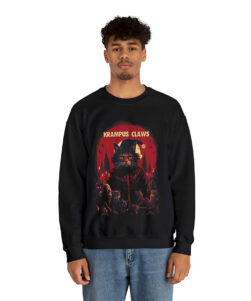 creepy christmas sweatshirt krampus claws