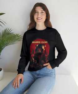 krampus claws creepy christmas sweatshirt