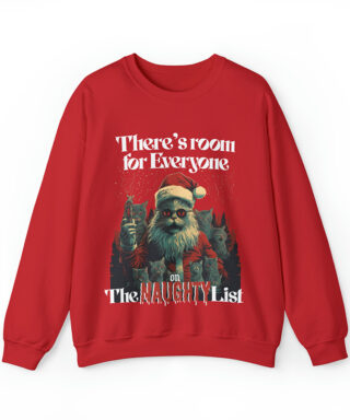 naught list cat creepy christmas sweatshirt