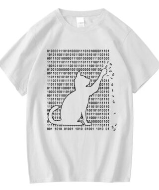 Fun cat t-shirt white