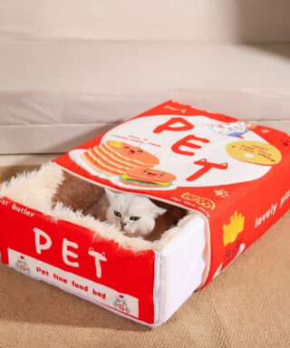 Red color cat bed