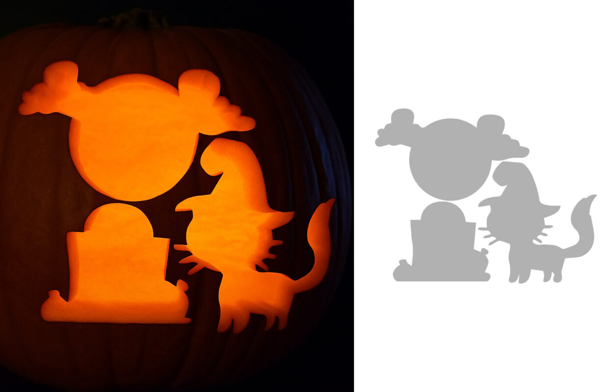 spooky cat jack-o-lantern-idea