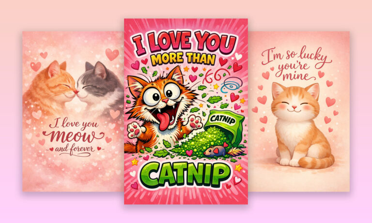 valentine cards with cats main